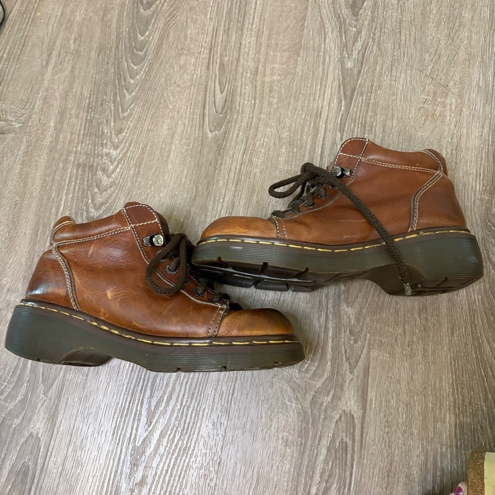 Dr. Martens 8542 Made in England Brown Leather Oxford Shoes Men’s Size 7 Wmns 9 - Picture 4 of 11